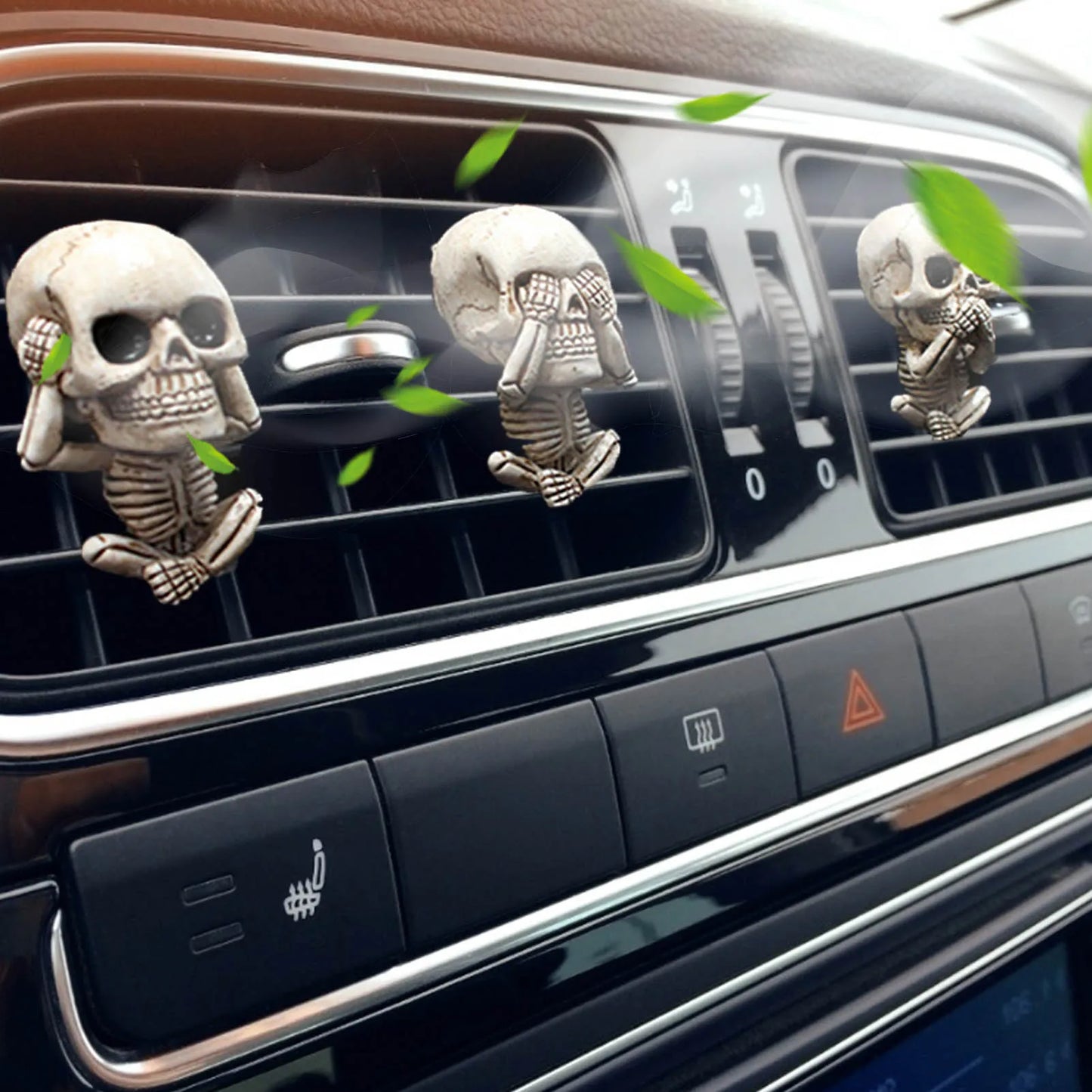 2022 Bone Skull Ghost Car Air Freshener Vent Clip Human Body Skeleton Aromatherapy Resin Car Perfume Diffuser Car Smell Diffuser