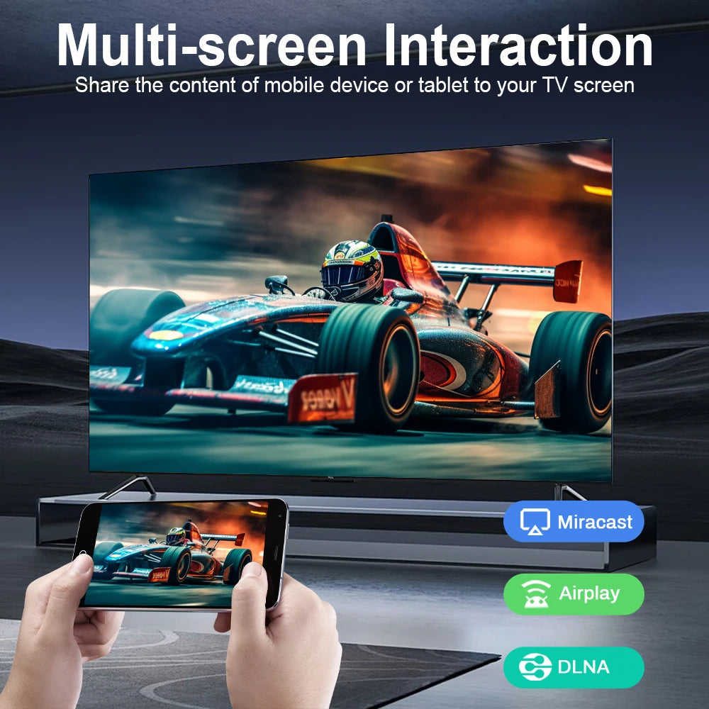 Transpeed TV Stick Android 13 ATV With TV App 4K 3D TV Box 2.4G&5G Voice Assistant Control Media Player TV Receiver Set Top Box