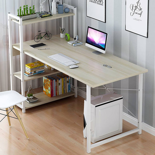 Upgraded Computer Laptop Desk 47" Modern Style Computer Desk with 4 Tiers Bookshelf for Home Office Studying Living Room freeshipping - ZeeK01